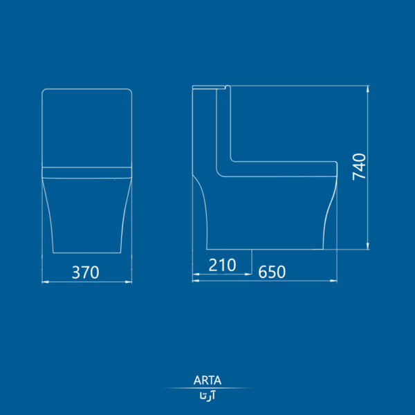 توالت فرنگی کرد مدل آرتا