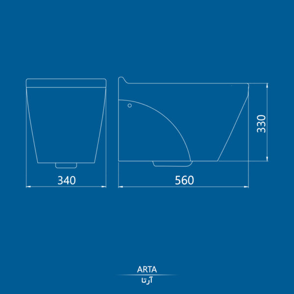 توالت فرنگی کرد مدل آرتا